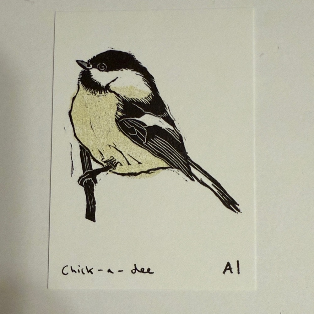 Ana Inciardi Mini Print, Chickadee